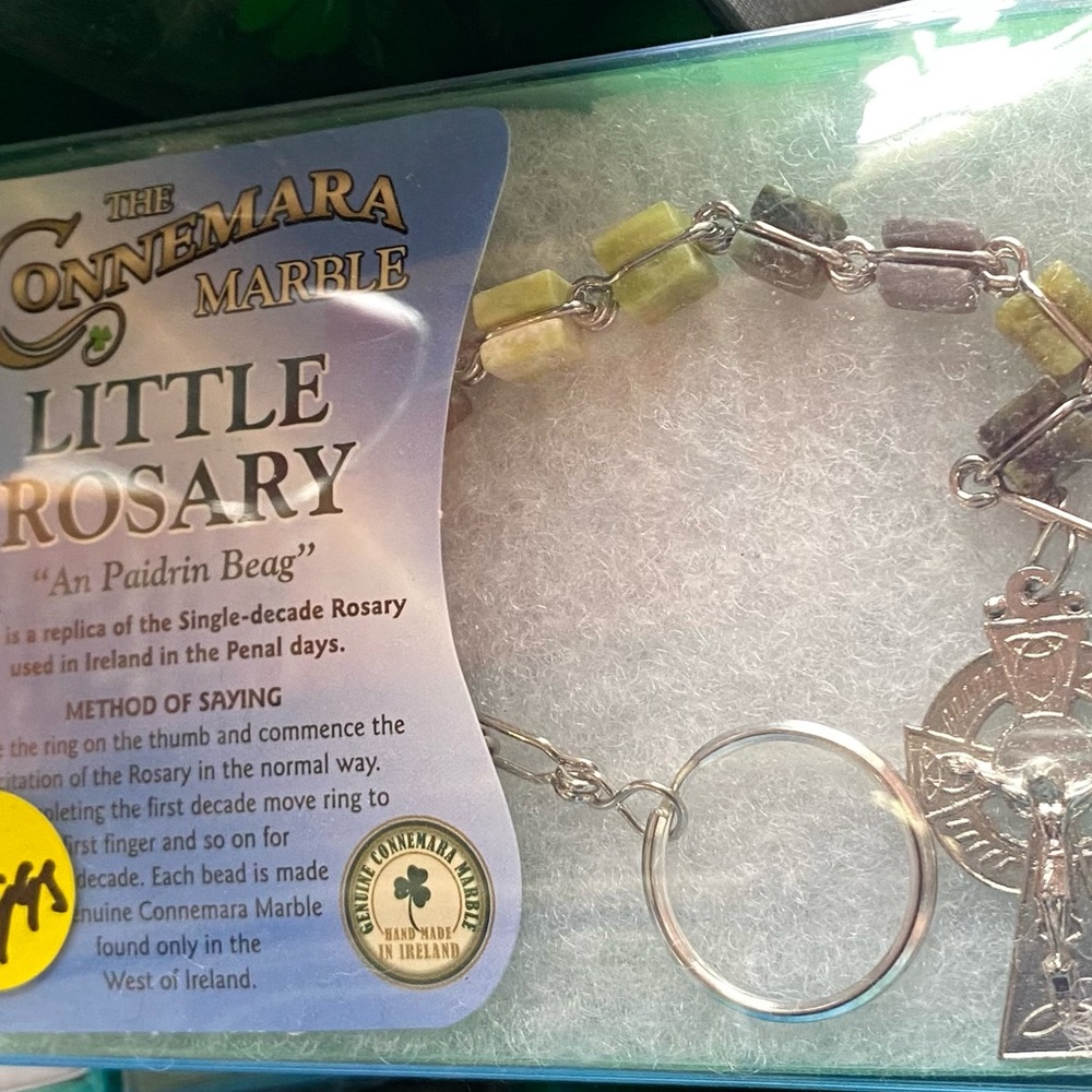 Connemara marble rosary bracelet